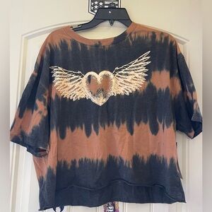 Black & Brown Cropped Shirt